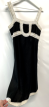 Ann Taylor Loft A line  Black Lace Linen Special Occasion Dress Lined Go... - £30.04 GBP