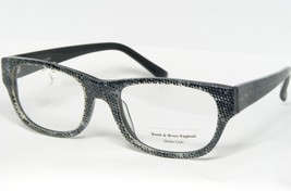 Booth &amp; Bruce England 901 Schwarz Eidechse Brille Brillengestell 51-20-144mm - £67.57 GBP