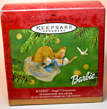 Hallmark  Barbie Angel Ornament  2001  Set of 2  Classic Keepsake Ornament - £13.48 GBP