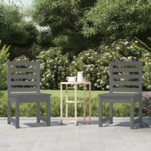 Garden Chairs 2 pcs Grey 40.5x48x91.5 cm Solid Wood Pine - £43.32 GBP