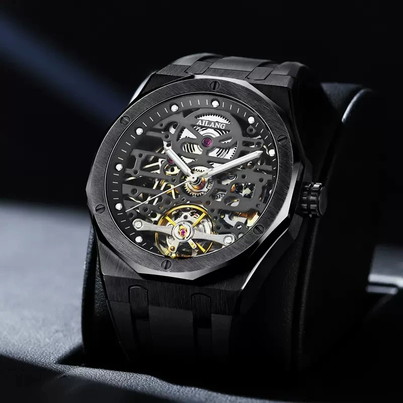 Al watch for men fashion hollow automatic watch men sports silicone waterproof skeleton thumb200