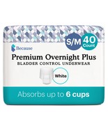 Because Unisex Premium Overnight Plus Pull Up Underwear  40 Count S/M - £35.98 GBP