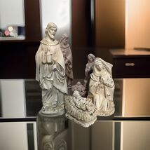 Costco Holy Family Nativity Figurine 4 Piece Set Joseph Mary Baby Jesus ... - $16.82