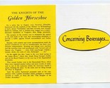 Williamsburg Virginia Golden Horseshoe Club Concerning Beverages Brochure - $27.72