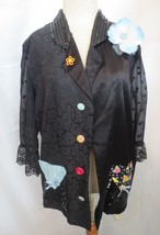 Christina Joyful Creations Black Crazy Open Blazer Size L XL - £78.45 GBP