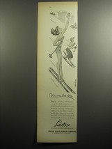 1951 United States Rubber Company Lastex Ad - Of course she skiis - $18.49