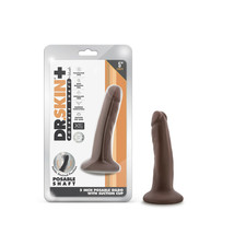 Dr. Skin Plus 5&quot; Posable Dildo Chocolate - $20.45