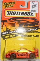 Matchbox 1994 Super Fast #24 &quot;Ferrari F-40&quot; Mint Car On Sealed Card - £2.39 GBP