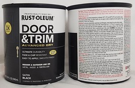 (2 Ct) Rust-Oleum Door Trim Advanced Dry Ultimate Durability Satin Black... - £25.39 GBP