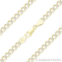 4.3mm Cuban Pave Link Chain Anklet in 14k Yellow Gold-Plated 925 Sterling Silver - £17.57 GBP+