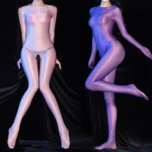 S-XL Gay Sexy Shiny Bodysuit Women Crotchless Bodystocking Sheer Gloves Jumpsuit - £14.84 GBP+