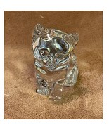 Vintage Cut 24% Lead Crystal Kitten Paperweight - $13.86