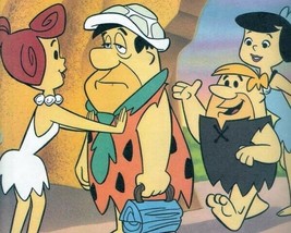 The Flintstones Fred leaving for work Wilma Barney &amp; Betty in house 8x10... - $9.75