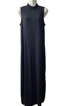 Chicos  Zenergy Slinky Maxi Dress Black Size S Sleeveless Knit Stretchy Travel - £17.90 GBP