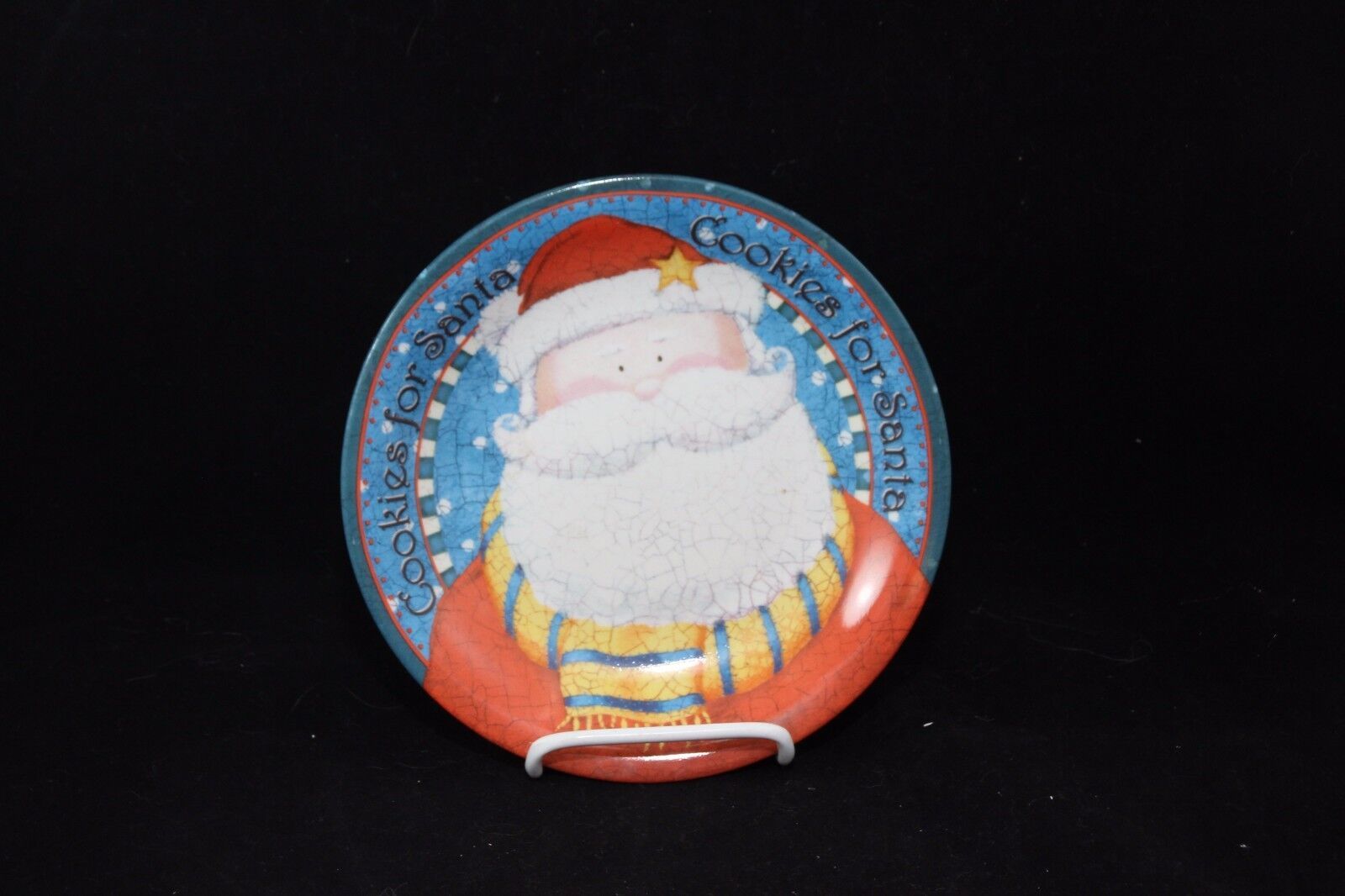 Cookies for Santa Plate Christmas 8&quot;  Xmas - $3.91