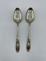 2 Community WHITE ORCHID Slotted Serving Spoon Community Silverplate Bs289 - $0.97