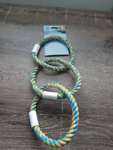 (1)BRAND New &quot;Greenbrier Kennel Club Rope 5&quot; Diameter Ring MULTI-COLORED Toy.. - £7.14 GBP