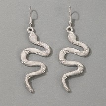Ls gold geometry snake drop earrings for woman long pendant pearl earrings punk fashion thumb200