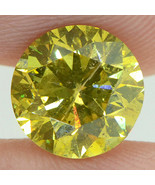 Fancy Yellow Diamond Loose Round Shape SI2 Natural Enhanced Polished 2.5... - £2,646.34 GBP