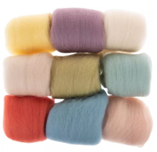 Artiste Wool Roving Rolls Pastel Colors New - £9.24 GBP