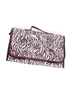 Travel Jewelry Zebra Print Zippers Ties Bag Purse Coin Makeup - €15,64 EUR