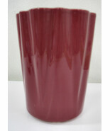 Alamo Pottery Inc. Burgundy Wine Glazed Large 7&quot; Vase Flower Pot Container - £36.73 GBP