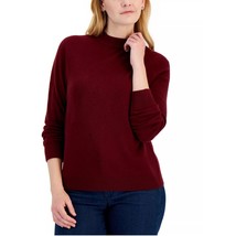 Karen Scott Womens XL Merlot Mock Neck Zip Back Luxsoft Pullover Sweater... - $19.59