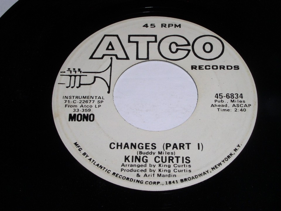 King Curtis Changes 45 Rpm Record Atco Label 6832 Promo VG+ - Vinyl Records