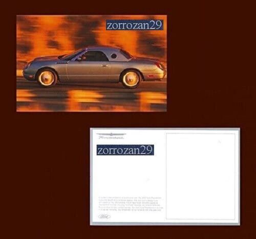 2002 FORD THUNDERBIRD VINTAGE FACTORY COLOR POSTAL - EE. UU. - GRAN ORIG... - $6.32