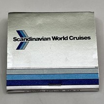 Vintage Matchbook Cover  Scandinavian World Cruises  gmg  unstruck - £9.73 GBP