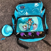 Vintage Powerpuff Girls Backpack 2001 Embroidered Cartoon Network CD Case PPG - £16.52 GBP
