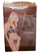 Women&#39;s Sexy 2 Piece Lace Bikini Lingerie Set Leg Avenue Hot Underwear NEW w TAG - £9.47 GBP