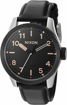 Nixon A9752051 Men&#39;s &#39;Safari&#39; Quartz Stainless Steel and Black Leather Watch - £102.59 GBP