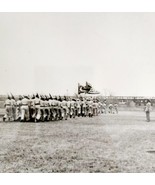 WW2 Era Military Real Photo Marching Unknown Location Date American Flag... - $54.23 CAD