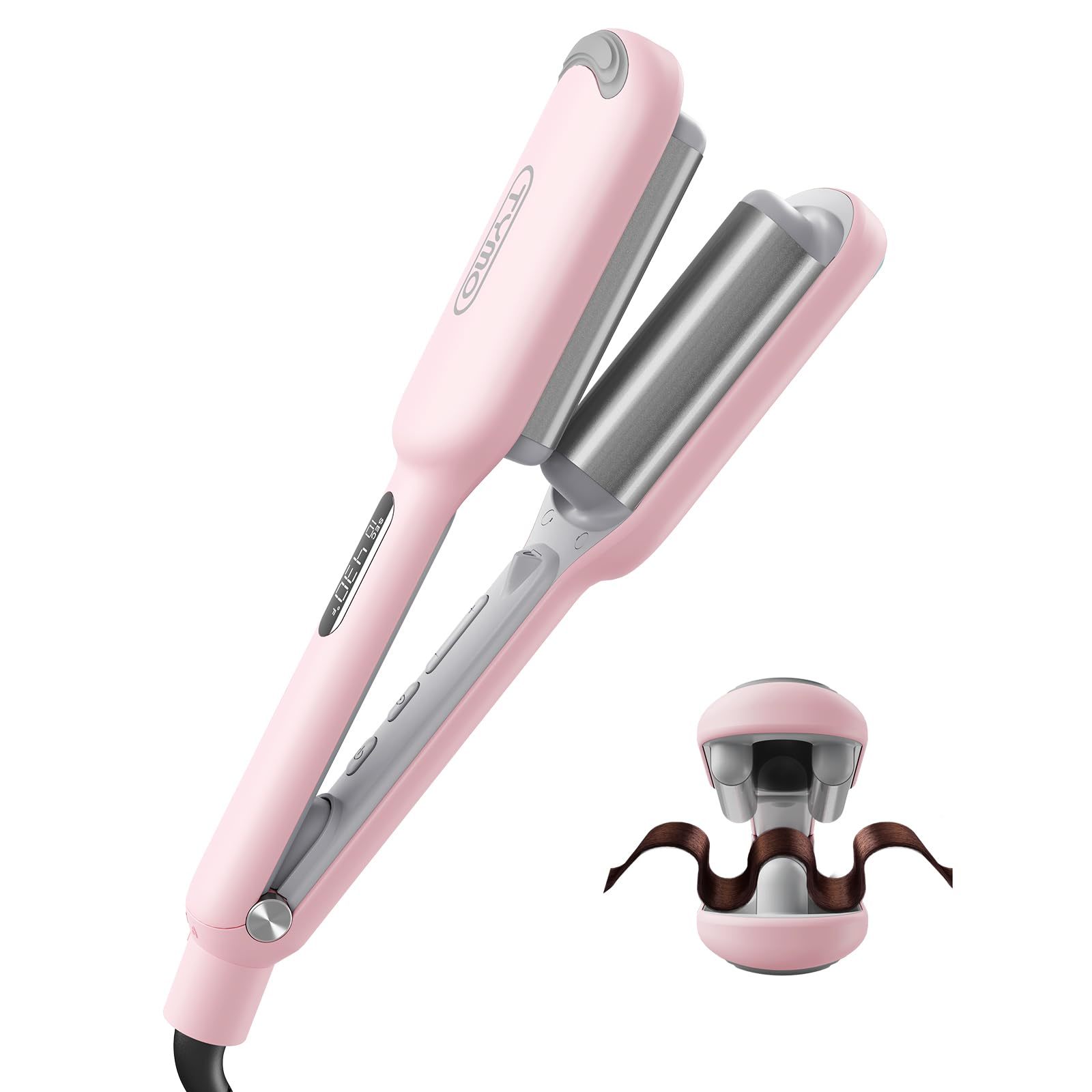 Curling Iron Hair Crimper Waver - TYMO ROVY Beach Waves Curling Wand, Ionic Deep