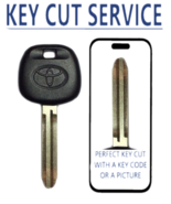 KEY CUT SERVICE + TOYOTA TOY43AT4 Transponder Chip Key (4C) - $461.22 MXN