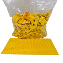 Lego Color Sorted Lot Yellow 1 lb 13 oz Assorted Pieces Bricks - £19.21 GBP