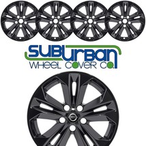 FITS 2014-2018 Nissan Rogue SV 17" Gloss Black Wheel Skins # 7626-GB SET/4 NEW - £94.37 GBP