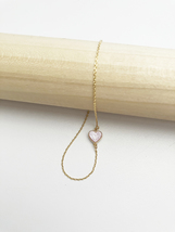 Candy Heart Bracelet in Lilac Mother of Pearl - £27.91 GBP