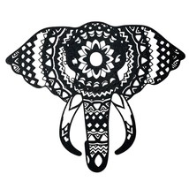 Mandala Elephant Wall Art Boho Black Hanging Home Decor 9 Inch Plastic - €14,39 EUR