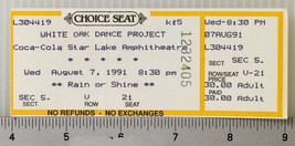 White Oak Dance Project Ticket Stub August 7 1991 Pittsburgh Pennsylvania - $24.74