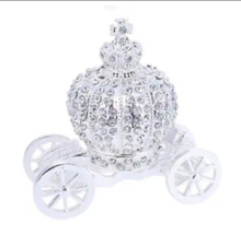 Qifu Hand Painted Trinket Box Jewelry Holder with Elegant Crystals Carriage - $459.10 MXN