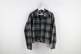 Vtg 90s Streetwear Babydoll Womens Small Deep Pile Fleece Cardigan Jacke... - $1,206.97 MXN