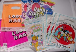 Vintage 13 Assorted Children’s Party Loot Bag Disney Happy Birthday &amp; Lo... - £2.38 GBP