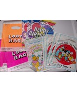 Vintage 13 Assorted Children’s Party Loot Bag Disney Happy Birthday &amp; Lo... - $2.99