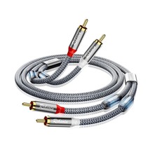 Rca Cable-2Rca Male To 2Rca Male Stereo Audio Cable With Magnetic Ring Supports[ - £14.14 GBP