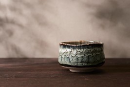 Handcrafted Ceramic Matcha Tea Bowl from Japan - Japanese Authentic Dark... - £33.01 GBP