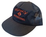 Vintage Husky International Snapback Mesh Black Trucker Hat Cap Ram Head... - $22.23