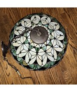 Vintage Colorful Tiffany Style Stained Glass Ceiling Light Tested 20x20 - $200.76 CAD