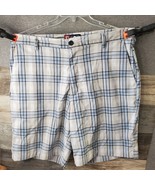 Chaps Mens Shorts 36 Plaid Flat front chino Shorts  Golf Casual EUC - £7.43 GBP